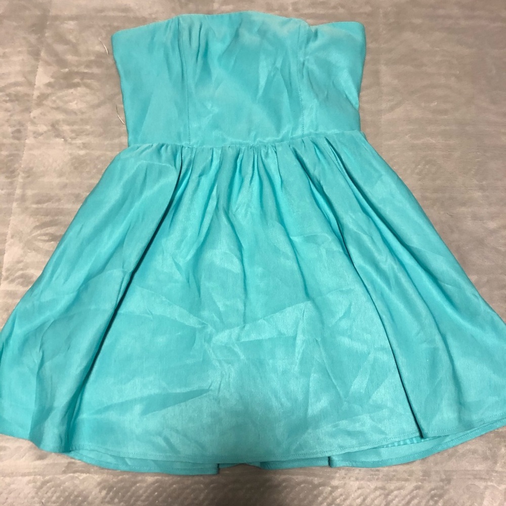 Strapless mini dress